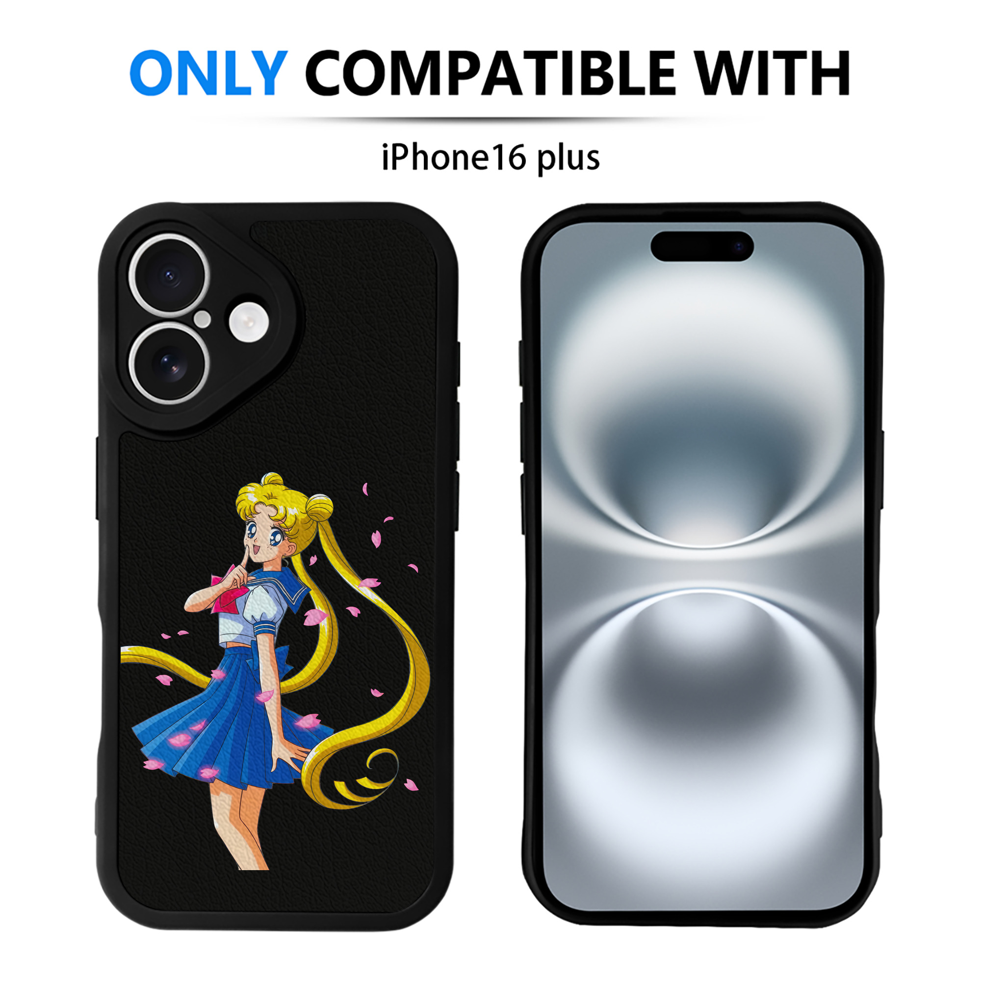 （画像用） 美少女戦士セーラームーン 愛野 美奈子 あいの みなこ Sailor Moon Aino Minako 【iPhone 16シリーズ対応】シリコンスマホケース（レザー調） 材質：シリコン